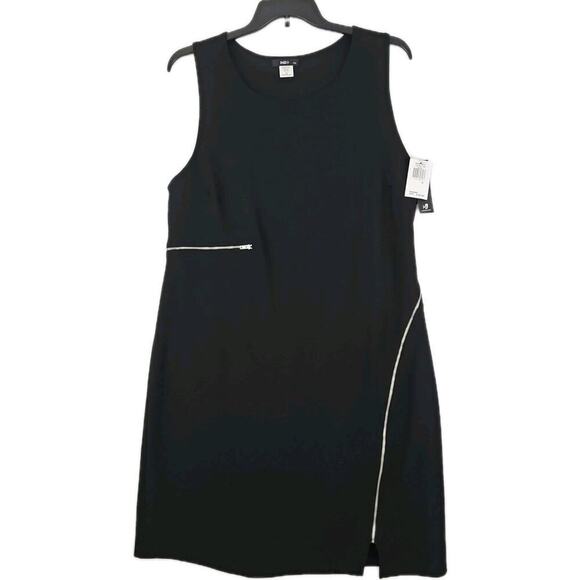 ING ~Woman Plus Size 2X~ Black Sheath Sleeveless Dress Fully Lined NWT. - Picture 1 of 11